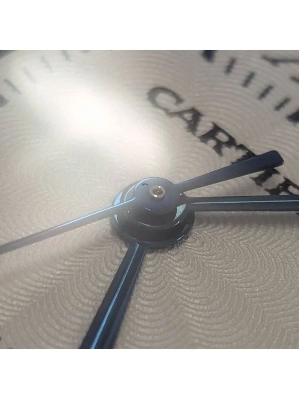 Cartier Watch Tank Francaise LM Date Square Guilloche Silver Dial SS Automatic